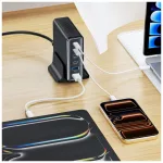 TECH-PROTECT DC160W-GAN 6-port asztali töltő PD 160W / QC3.0 fekete