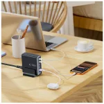 TECH-PROTECT DC160W-GAN 6-port asztali töltő PD 160W / QC3.0 fekete