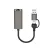 XO adapter HUB HUB018 2w1 USB-USB-C-RJ45 szürke