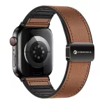 Forcell F-Design FA21 mágneses környezetbarát bőrszíj Apple Watch készülékhez 42/44/45/49 mm barna
