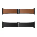 Forcell F-Design FA21 mágneses környezetbarát bőrszíj Apple Watch készülékhez 42/44/45/49 mm barna