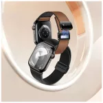 Forcell F-Design FA21 mágneses környezetbarát bőrszíj Apple Watch készülékhez 42/44/45/49 mm barna
