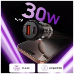 TECH-PROTECT CC03 2-PORT autós töltő PD 30W / QC3.0 fekete