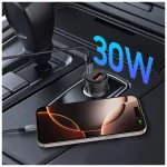 TECH-PROTECT CC03 2-PORT autós töltő PD 30W / QC3.0 fekete