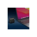 ENERGEA Fali töltő 1xUSB+3xUSB-CPD-PPS-QC 3.0 100W 3C1A US+EU Travelite GAN100 fekete