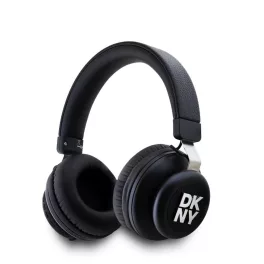   DKNY PU bőr Stack Logo vezeték nélküli fejhallgató fekete
