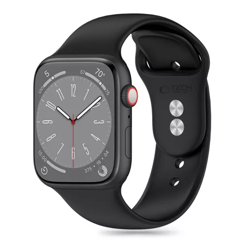 TECH-PROTECT szilikon tok Apple Watch 8 / 9 / 10 / 11 / SE készülékhez (40 / 41 / 42 MM) fekete