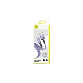   USAMS U52 USB-C 2A gyors töltőkábel 1m lila SJ436USB04 (US-SJ436)