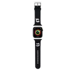 Karl Lagerfeld óraszíj fekete KLAWMSLKCNK Apple Watch 38mm / 40mm / 41mm / 42mm (S10) készülékhez