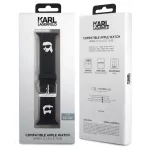 Karl Lagerfeld óraszíj fekete KLAWMSLKCNK Apple Watch 38mm / 40mm / 41mm / 42mm (S10) készülékhez