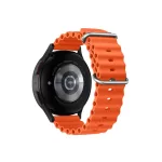 Samsung Galaxy Watch készülékhez Forcell F-Design FS01 lyukacsos szilikon szíj 22 mm narancssárga