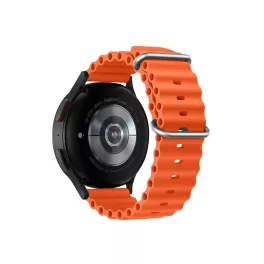   Samsung Galaxy Watch készülékhez Forcell F-Design FS01 lyukacsos szilikon szíj 22 mm narancssárga