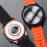Samsung Galaxy Watch készülékhez Forcell F-Design FS01 lyukacsos szilikon szíj 22 mm narancssárga