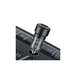 USAMS Autós töltő C39 USB+USB-C 60W gyorstöltés fekete CC208CC01 (US-CC208)