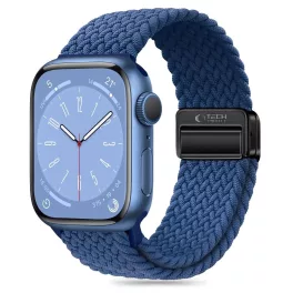   Tech-Protect NYLONMAG óraszíj sötétkék, Apple Watch 42mm (S1-S3) / 44mm / 45mm / 46mm / 49mm készülékhez