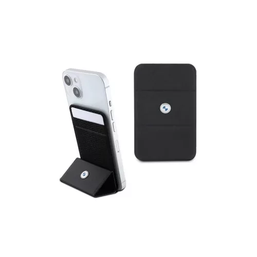 CG MOBILE BMW SIGNATURE kártyatartó (kitámasztó, MagSafe) FEKETE (BMWCSMRSK)