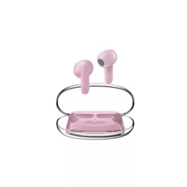   Awei T85 bluetooth fülhallgató SZTEREO (v5.3, TWS, mikrofon, zajszűrő + töltőtok) RÓZSASZÍN (T85_P)