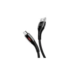 USAMS Braided U-Tone microUSB kábel 1.2m Power-off 2A Fast Charging fekete SJ346USB01 (US-SJ346)