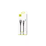 USAMS Braided U-Tone microUSB kábel 1.2m Power-off 2A Fast Charging fekete SJ346USB01 (US-SJ346)