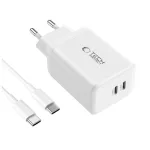 TECH-PROTECT NC45W-GAN hálózati töltő PD 45W + TYPE-C kábel fehér