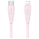 Kábel USAMS Green Series SJ717 30W USB-C to Lightning 1m rózsaszín