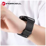 Forcell F-Design FA11 szíj acél csattal Apple Watch (38/40/41 mm) készülékhez fekete