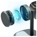 Energea töltőállomás MagArctic Stand 4in1 Qi2 hűtéssel, kábellel és 65W-os töltővel lőfegyver-szürke