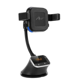   Autós telefontartó 4 az 1-ben (FM-adó, 10W vezeték nélküli töltő és autós hangszóró) MP3TR FM-09