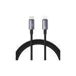 USAMS USB-C–Lightning kábel 30W 1,2 m gyors töltés acél/patinázott SJ662USB01 (US-SJ662)