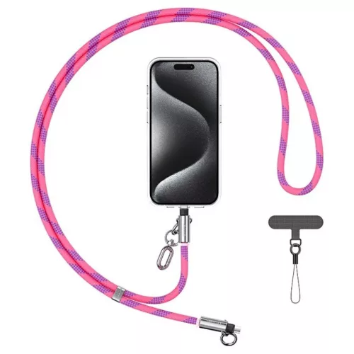 Usams SJ746 30W USB-C–Lightning 1,2 m telefontartó pánt töltőkábel, rózsaszín