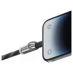 Usams SJ746 30W USB-C–Lightning 1,2 m telefontartó pánt töltőkábel, rózsaszín