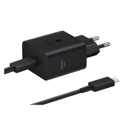   Samsung Töltő szett USB-C adapter QC Type-C kábellel 45W fekete (EP-T4511XBE)