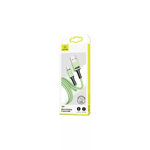 USAMS U52 microUSB 2A Gyors Töltőkábel 1m zöld SJ435USB02 (US-SJ435)