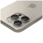 Kameravédő SPIGEN OPTIK PRO GLAS.TR „EZ FIT” Kameravédő 2-PACK iPhone 14 Pro / Max / 15 Pro / Max / 16 Pro / Max / 17 Pro / Max készülékhez természetes titán
