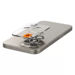 Kameravédő SPIGEN OPTIK PRO GLAS.TR „EZ FIT” Kameravédő 2-PACK iPhone 14 Pro / Max / 15 Pro / Max / 16 Pro / Max / 17 Pro / Max készülékhez természetes titán