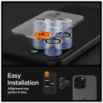 Kameravédő SPIGEN OPTIK PRO GLAS.TR „EZ FIT” Kameravédő 2-PACK iPhone 14 Pro / Max / 15 Pro / Max / 16 Pro / Max / 17 Pro / Max készülékhez természetes titán