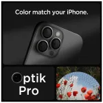 Kameravédő SPIGEN OPTIK PRO GLAS.TR „EZ FIT” Kameravédő 2-PACK iPhone 14 Pro / Max / 15 Pro / Max / 16 Pro / Max / 17 Pro / Max készülékhez természetes titán