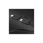 USAMS Behúzható U1 2 az 1-ben kábel 1m (lightning/microUSB) SJ192USB01 (US-SJ192) fekete