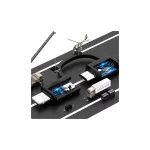 USAMS Behúzható U1 2 az 1-ben kábel 1m (lightning/microUSB) SJ192USB01 (US-SJ192) fekete