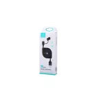 USAMS Behúzható U1 2 az 1-ben kábel 1m (lightning/microUSB) SJ192USB01 (US-SJ192) fekete