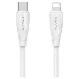   USAMS Green Series SJ717 30W USB-C–Lightning kábel 1 m fehér
