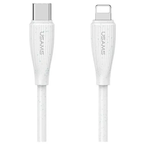 USAMS Green Series SJ717 30W USB-C–Lightning kábel 1 m fehér