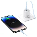 USAMS Green Series SJ717 30W USB-C–Lightning kábel 1 m fehér