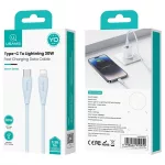 USAMS Green Series SJ717 30W USB-C–Lightning kábel 1 m fehér