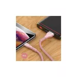 USAMS Fonott U33 Lightning kábel 1.2m 2A gyors töltés SJ360USB03 (US-SJ360) rózsaszín