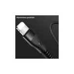 USAMS Fonott U33 Lightning kábel 1.2m 2A gyors töltés SJ360USB03 (US-SJ360) rózsaszín