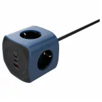Cellline Dugólapkocka 6in1 2500W USB/2xUSB-C 65W kék