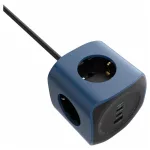 Cellline Dugólapkocka 6in1 2500W USB/2xUSB-C 65W kék