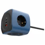 Cellline Dugólapkocka 6in1 2500W USB/2xUSB-C 65W kék