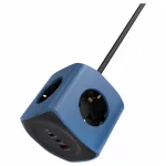 Cellline Dugólapkocka 6in1 2500W USB/2xUSB-C 65W kék